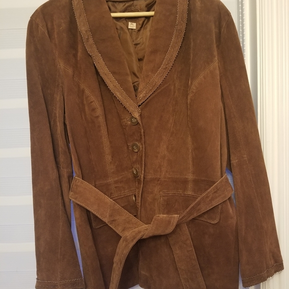 Chocolate Brown 90s Leather jacket - Picture 1 of 2